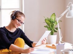 girl studying