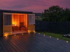 deck with dark grey floors