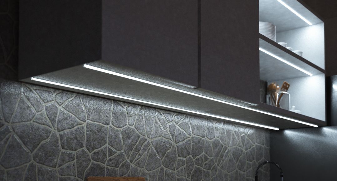 kitchen led light strips exposed