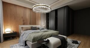 Bedroom statement lighting