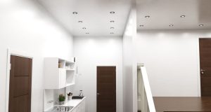 black LED downlights with white light