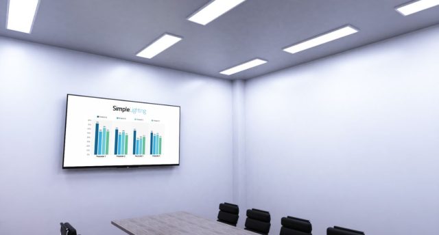 meeting room with CCT LED panels