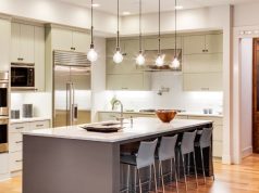 kitchen with pendant lights