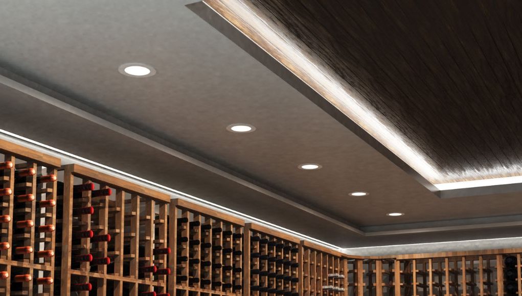 Cellar with downlights