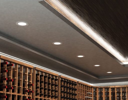 Cellar with downlights