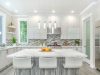 kitchen with white cabinets