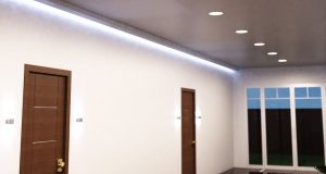 Corridor with natural white LED downlights