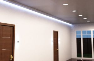 Corridor with natural white LED downlights