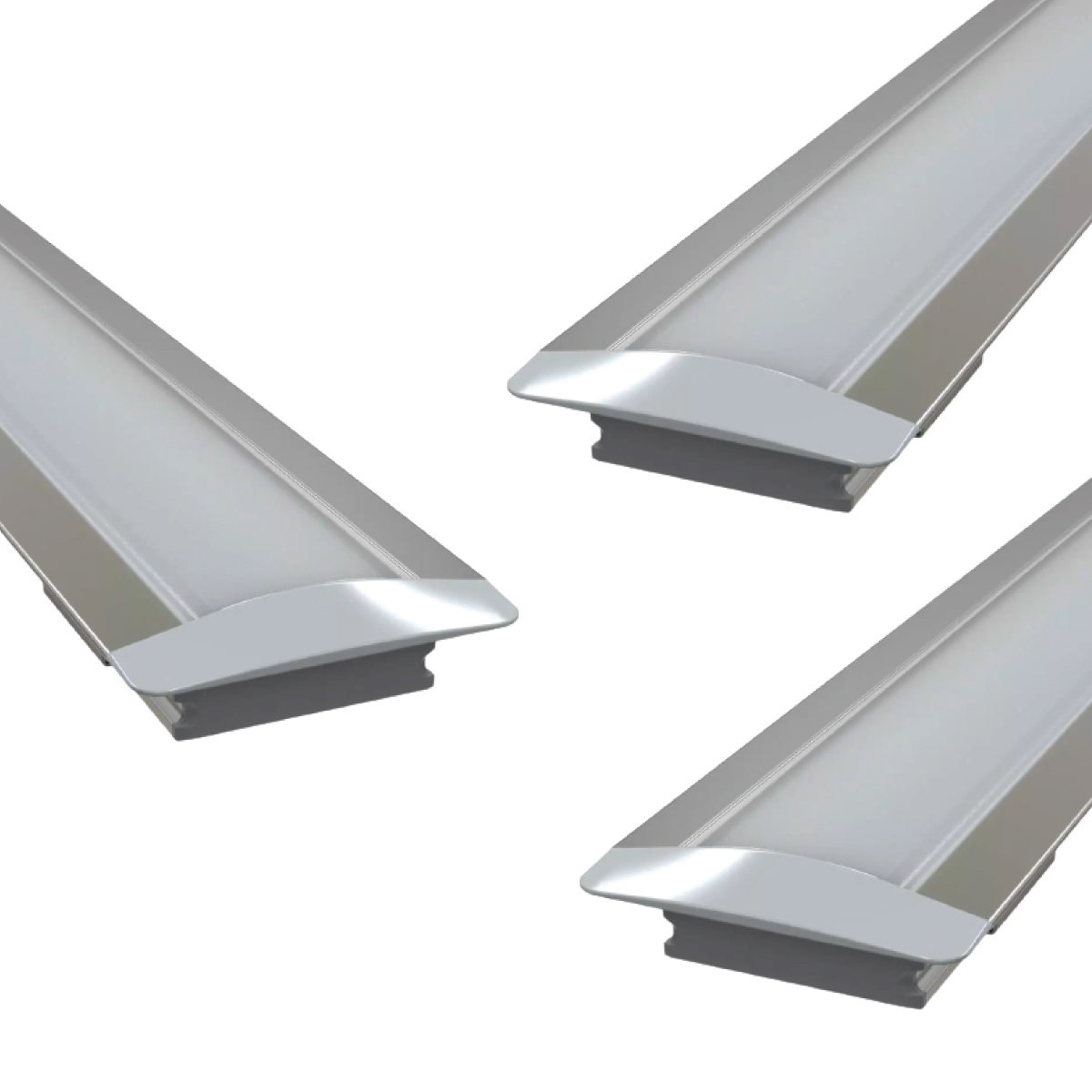 View Pack of 3 Shallow 7mm Recessed LED Aluminium Profiles 1 Metre information