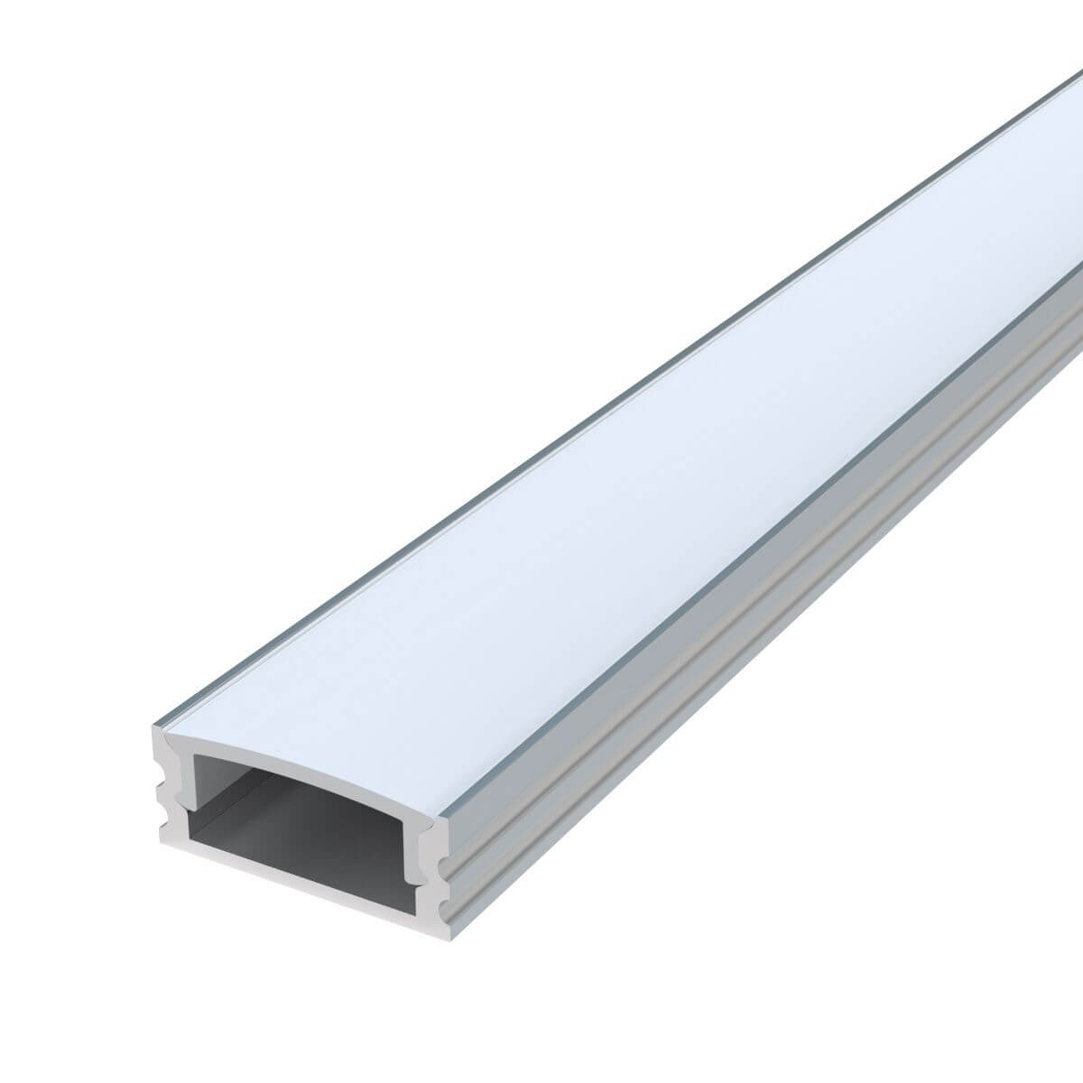 Image of 2m, Shallow 7mm Surface Mounted LED Aluminium Profile
